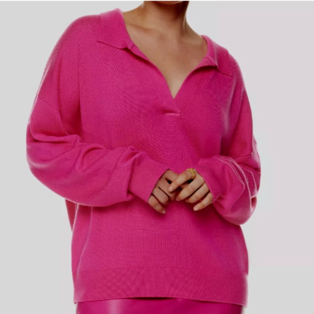 Wilfred / Aritzia, Clara sweater, merino wool, oversized fit, small, pink, NWT